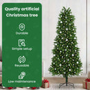 vidaXL Karácsonyfa 300 LED-del állvánnyal Zöld 240 cm PE
