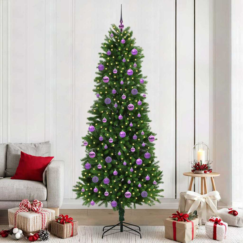 vidaXL Karácsonyfa 300 LED-del állvánnyal Zöld 240 cm PE