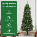 vidaXL Karácsonyfa 300 LED-del állvánnyal Zöld 240 cm PE