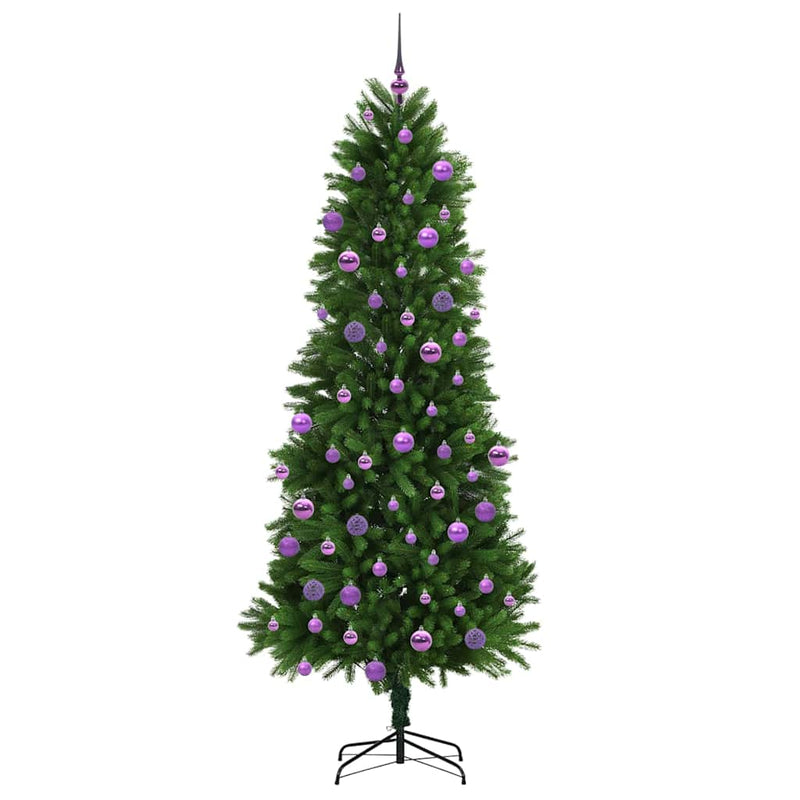 vidaXL Karácsonyfa 300 LED-del állvánnyal Zöld 240 cm PE