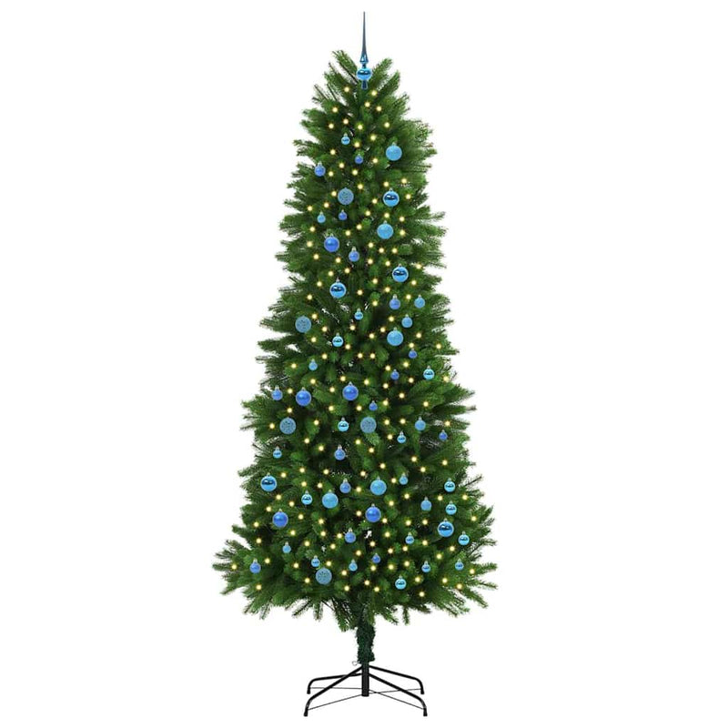 vidaXL Karácsonyfa 300 LED-del állvánnyal Zöld 240 cm PE