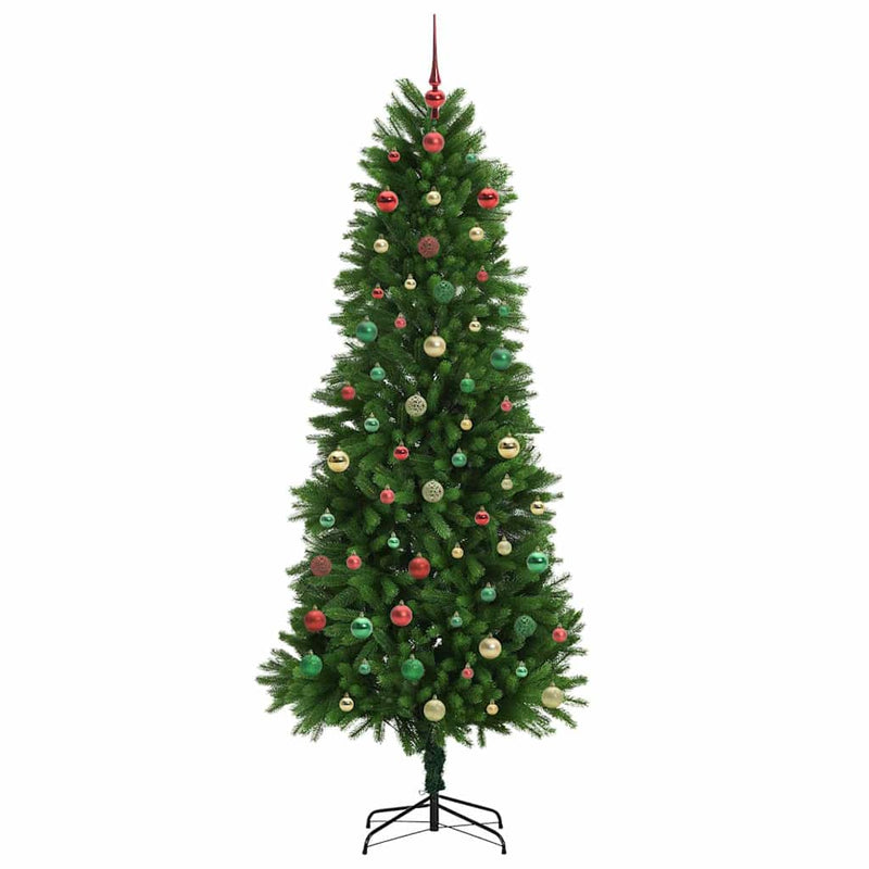 vidaXL Karácsonyfa 300 LED-del állvánnyal Zöld 240 cm PE