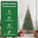 vidaXL Karácsonyfa 150 LED-del állvánnyal Zöld 120 cm PVC