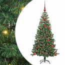 vidaXL Karácsonyfa 150 LED-del állvánnyal Zöld 120 cm PVC