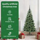 vidaXL Karácsonyfa 150 LED-del állvánnyal Zöld 120 cm PVC