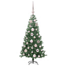 vidaXL Karácsonyfa 150 LED-del állvánnyal Zöld 120 cm PVC