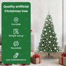 vidaXL Karácsonyfa 150 LED-del állvánnyal Zöld 120 cm PVC