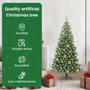 vidaXL Karácsonyfa 150 LED-del állvánnyal Zöld 120 cm PVC