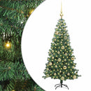 vidaXL Karácsonyfa 150 LED-del állvánnyal Zöld 120 cm PVC