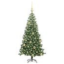 vidaXL Karácsonyfa 150 LED-del állvánnyal Zöld 120 cm PVC