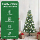 vidaXL Karácsonyfa 150 LED-del állvánnyal Zöld 120 cm PVC