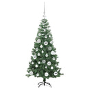 vidaXL Karácsonyfa 150 LED-del állvánnyal Zöld 120 cm PVC