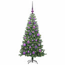 vidaXL Karácsonyfa 150 LED-del állvánnyal Zöld 120 cm PVC
