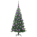vidaXL Karácsonyfa 150 LED-del állvánnyal Zöld 120 cm PVC