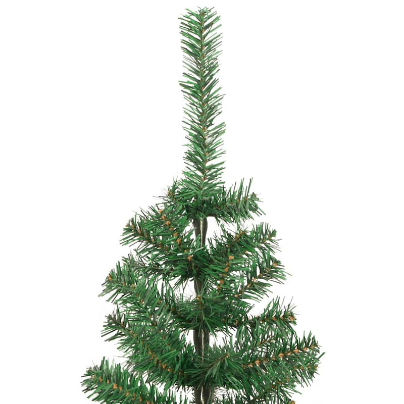 vidaXL Karácsonyfa 150 LED-del állvánnyal Zöld 120 cm PVC