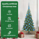 vidaXL Karácsonyfa 150 LED-del állvánnyal Zöld 120 cm PVC