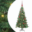 vidaXL Karácsonyfa 150 LED-del állvánnyal Zöld 120 cm PVC