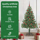 vidaXL Karácsonyfa 150 LED-del állvánnyal Zöld 150 cm PVC