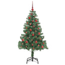 vidaXL Karácsonyfa 150 LED-del állvánnyal Zöld 150 cm PVC