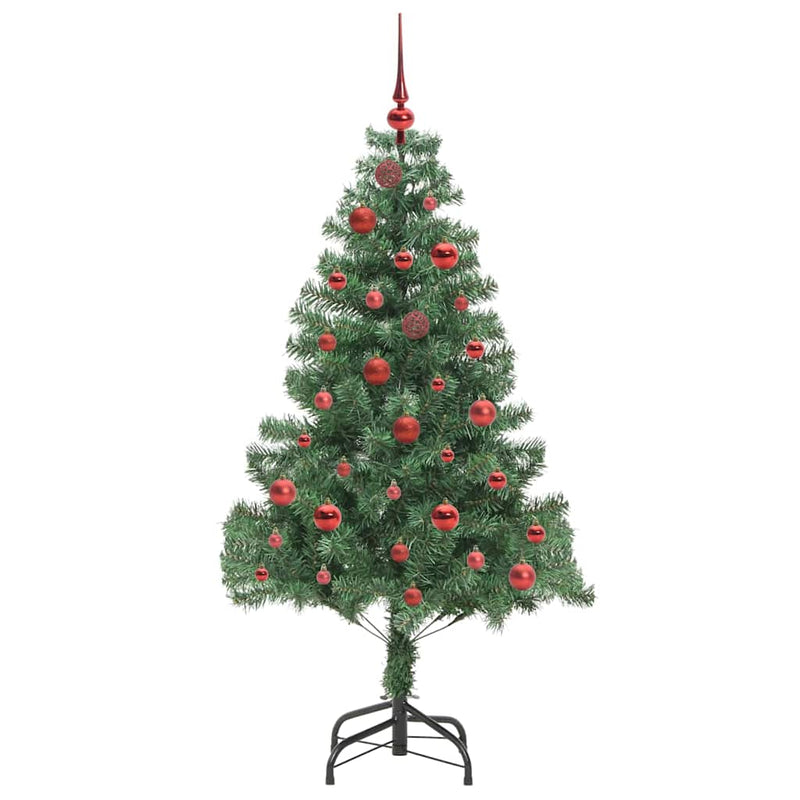 vidaXL Karácsonyfa 150 LED-del állvánnyal Zöld 150 cm PVC