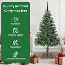 vidaXL Karácsonyfa 150 LED-del állvánnyal Zöld 150 cm PVC