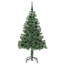 vidaXL Karácsonyfa 150 LED-del állvánnyal Zöld 150 cm PVC