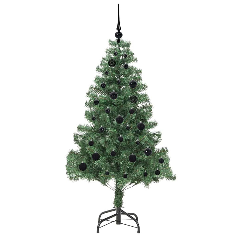 vidaXL Karácsonyfa 150 LED-del állvánnyal Zöld 150 cm PVC