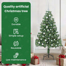 vidaXL Karácsonyfa 150 LED-del állvánnyal Zöld 150 cm PVC