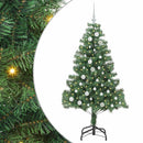 vidaXL Karácsonyfa 150 LED-del állvánnyal Zöld 150 cm PVC