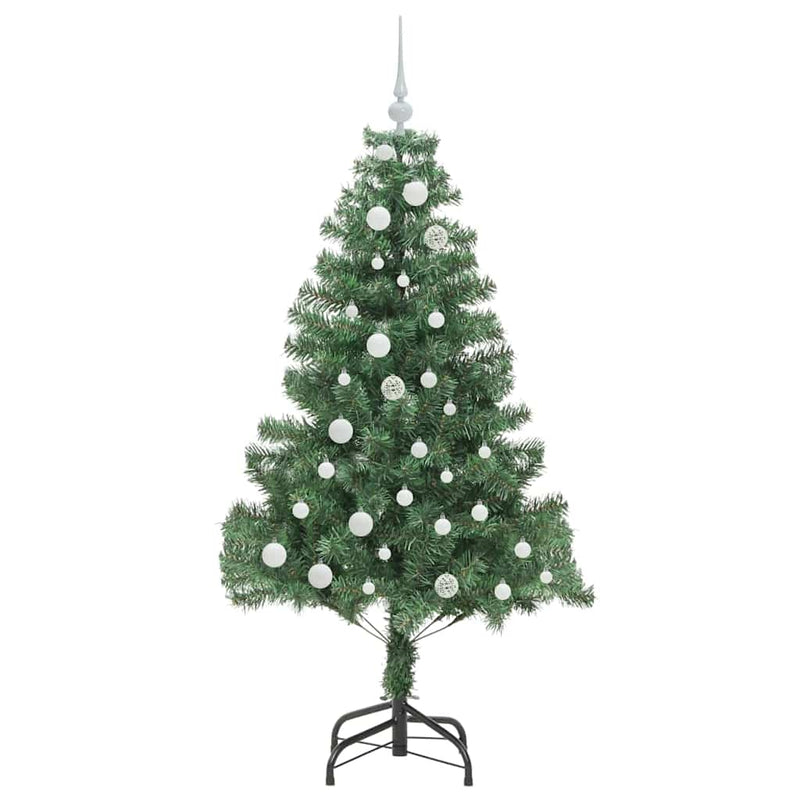 vidaXL Karácsonyfa 150 LED-del állvánnyal Zöld 150 cm PVC