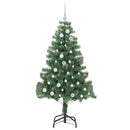 vidaXL Karácsonyfa 150 LED-del állvánnyal Zöld 150 cm PVC