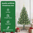 vidaXL Karácsonyfa 150 LED-del állvánnyal Zöld 150 cm PVC