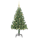 vidaXL Karácsonyfa 150 LED-del állvánnyal Zöld 150 cm PVC