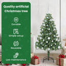vidaXL Karácsonyfa 150 LED-del állvánnyal Zöld 150 cm PVC
