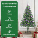 vidaXL Karácsonyfa 150 LED-del állvánnyal Zöld 150 cm PVC