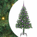 vidaXL Karácsonyfa 150 LED-del állvánnyal Zöld 150 cm PVC