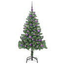 vidaXL Karácsonyfa 150 LED-del állvánnyal Zöld 150 cm PVC