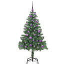 vidaXL Karácsonyfa 150 LED-del állvánnyal Zöld 150 cm PVC