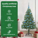 vidaXL Karácsonyfa 150 LED-del állvánnyal Zöld 150 cm PVC