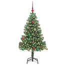 vidaXL Karácsonyfa 150 LED-del állvánnyal Zöld 150 cm PVC