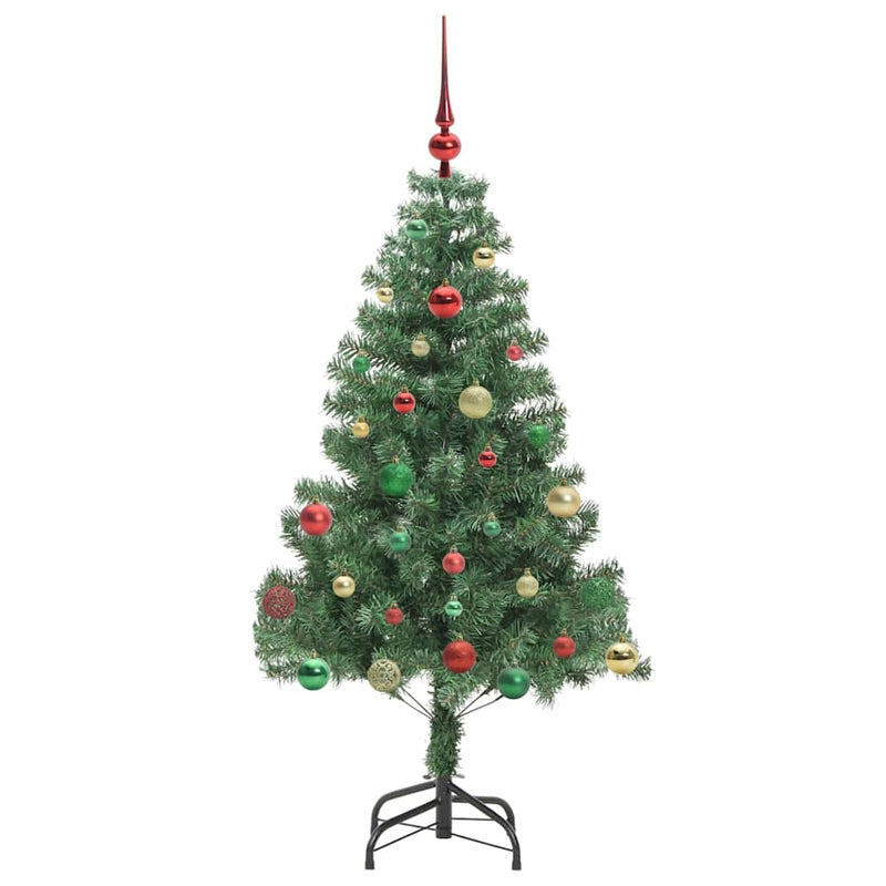 vidaXL Karácsonyfa 150 LED-del állvánnyal Zöld 150 cm PVC