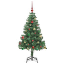 vidaXL Karácsonyfa 150 LED-del állvánnyal Zöld 150 cm PVC