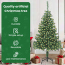vidaXL Karácsonyfa 300 LED-del állvánnyal Zöld 180 cm PVC