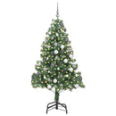 vidaXL Karácsonyfa 300 LED-del állvánnyal Zöld 180 cm PVC