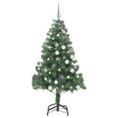 vidaXL Karácsonyfa 300 LED-del állvánnyal Zöld 180 cm PVC