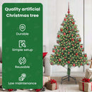 vidaXL Karácsonyfa 300 LED-del állvánnyal Zöld 180 cm PVC