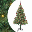vidaXL Karácsonyfa 300 LED-del állvánnyal Zöld 180 cm PVC
