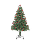 vidaXL Karácsonyfa 300 LED-del állvánnyal Zöld 180 cm PVC