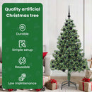 vidaXL Karácsonyfa 300 LED-del állvánnyal Zöld 180 cm PVC