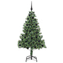 vidaXL Karácsonyfa 300 LED-del állvánnyal Zöld 180 cm PVC